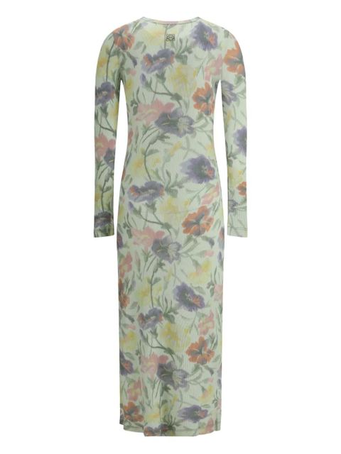 LOEWE Morning Glory-print midi dress - Green - zdjęcie produktu nr 2