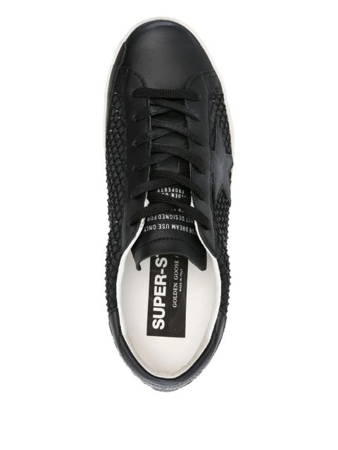 Golden Goose Super-Star beaded leather trainers - Black