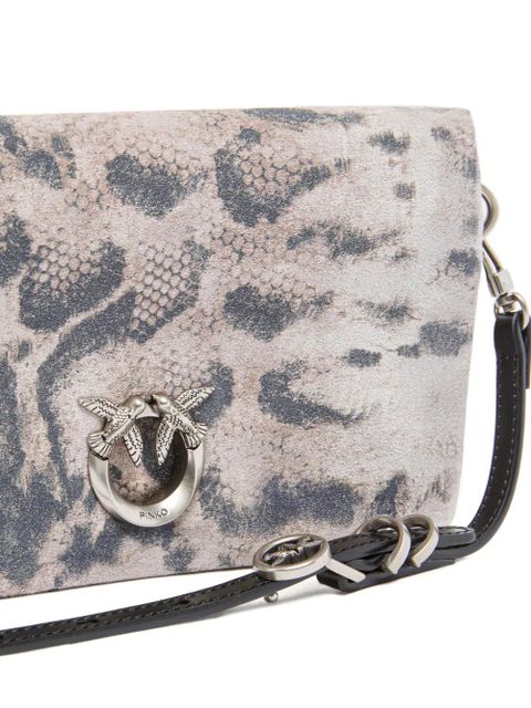PINKO silver hardware printed shoulder bag - Neutrals