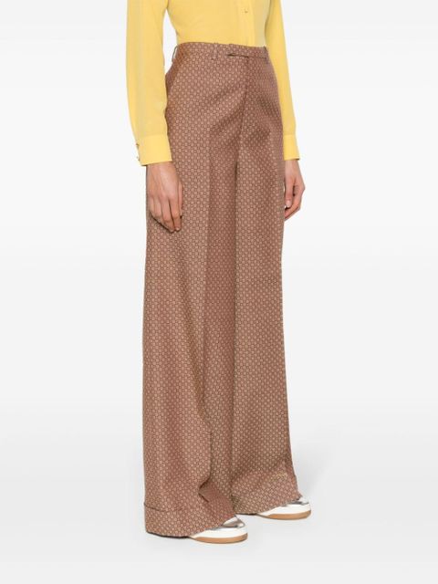 Gucci Square G-jaquard wide-leg trousers - Neutrals