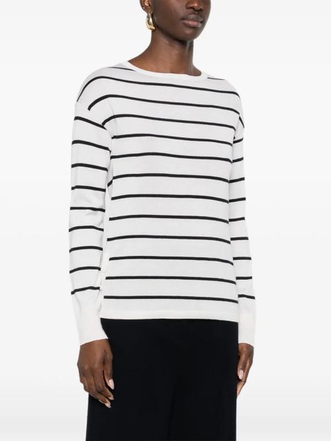 Max Mara striped sweater - White