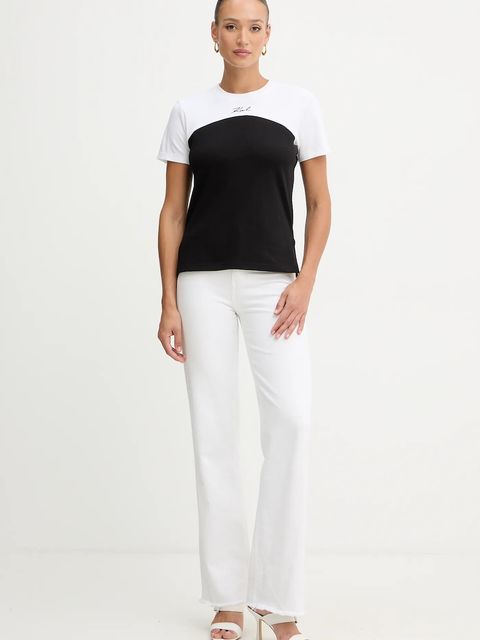 Karl Lagerfeld t-shirt bawełniany - zdjęcie produktu nr 1