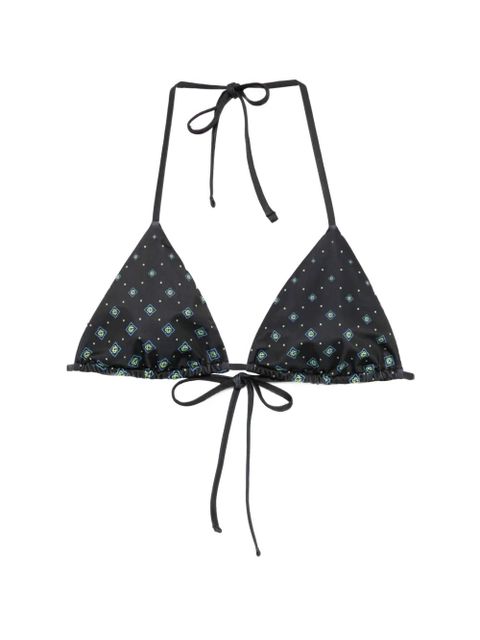Casablanca monogram triangle bikini top - Black - zdjęcie produktu nr 1