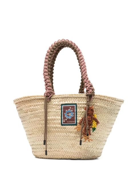 ALEMAIS maxi macrame basket tote bag - Neutrals - zdjęcie produktu nr 1