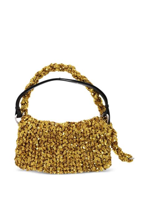 Jil Sander sequin-embellished shoulder bag - Gold - zdjęcie produktu nr 2
