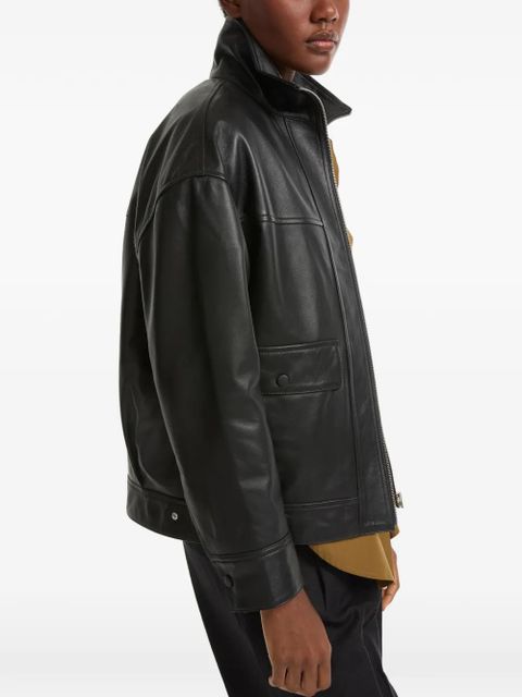Yves Salomon lamb leather jacket - Black