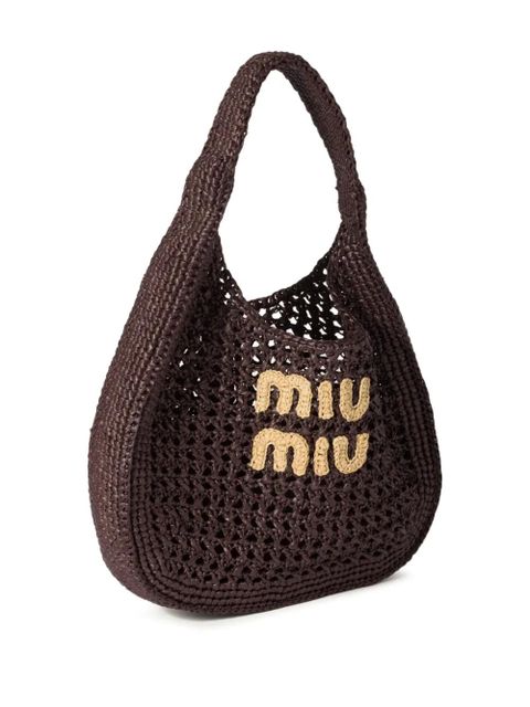 Miu Miu interwoven tote bag - Brown - zdjęcie produktu nr 2