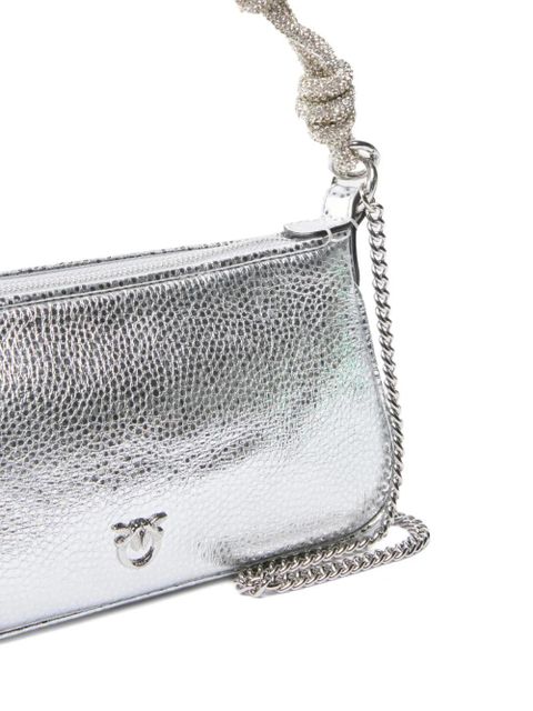 PINKO crystal-embellished shoulder bag - Silver
