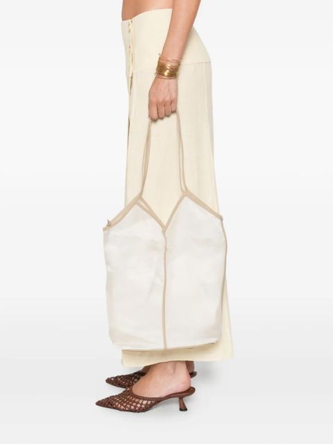 Hereu double-handle tote bag - Neutrals