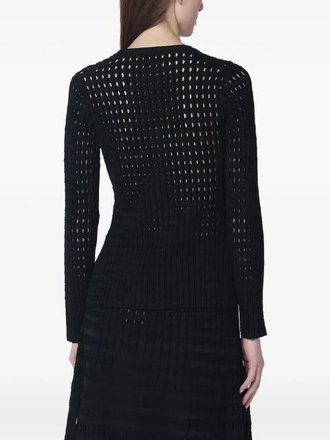 Simkhai Mabel open-knit cardigan - Black