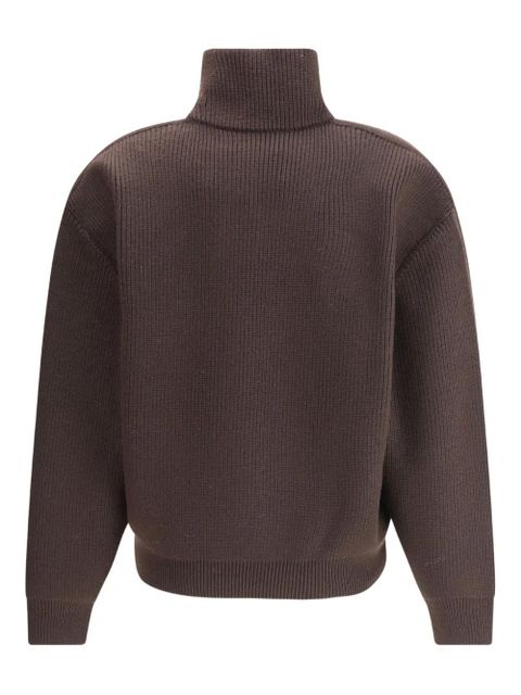 Saint Laurent turtleneck-ribbed sweater - Brown - zdjęcie produktu nr 2