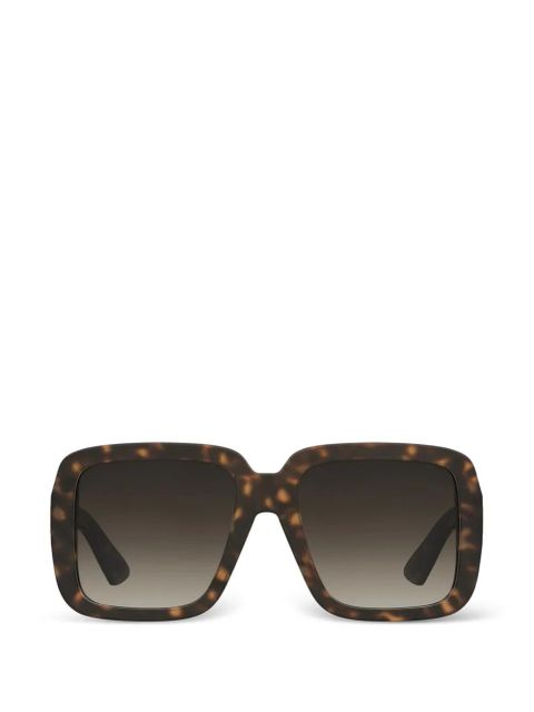 Moschino tortoiseshell-effect square-frame sunglasses - Brown - zdjęcie produktu nr 1