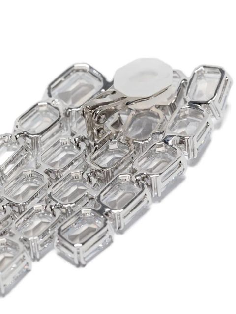 Swarovski Millenia octagon-cut chandelier earrings - White