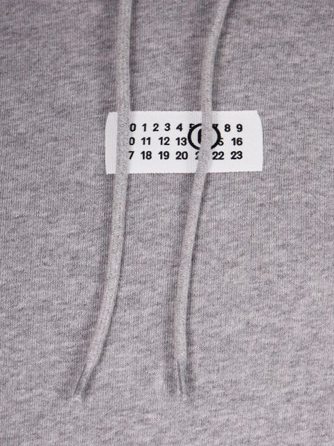 MM6 Maison Margiela Numbers-patch hoodie - Grey