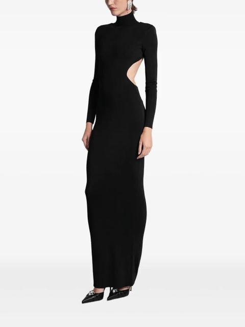 Self-Portrait cut-out roll-neck maxi dress - Black - zdjęcie produktu nr 2