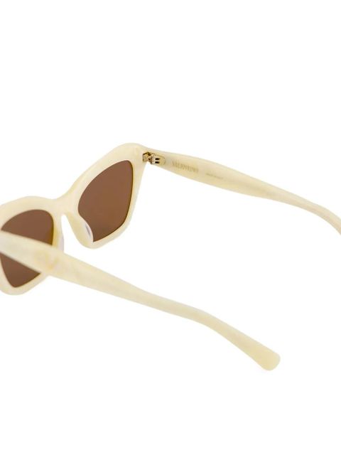 Valentino Garavani Dauphin V-logo cat-eye sunglasses - Neutrals