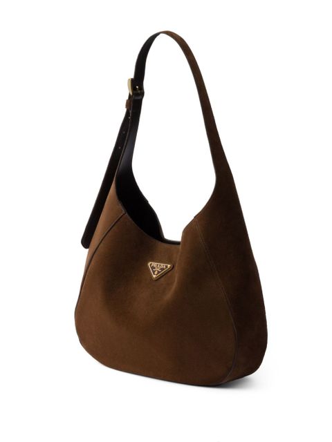 Prada medium suede shoulder bag - Brown