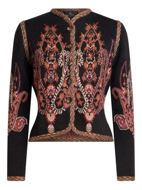 ETRO jacquard paisley-motif cardigan - Black - zdjęcie produktu nr 1