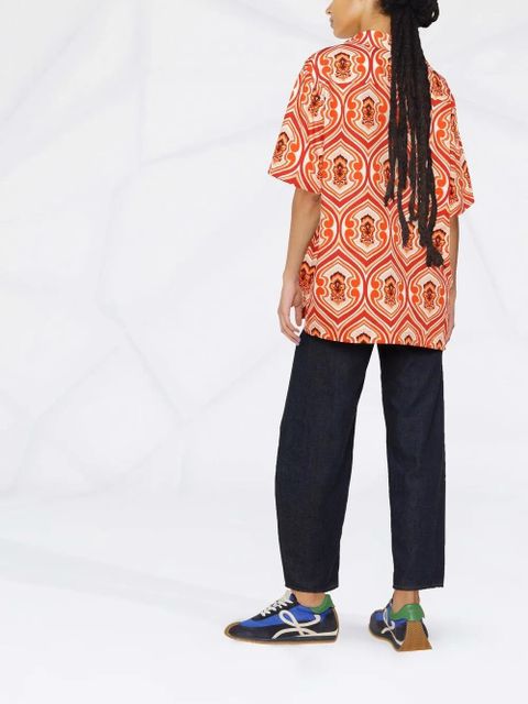 ETRO motif-print cotton shirt - Orange