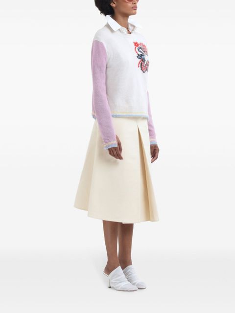 Marni belted midi skirt - White - zdjęcie produktu nr 2