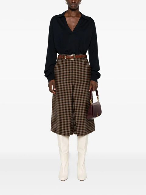 Gucci polo-neck logo top - Blue