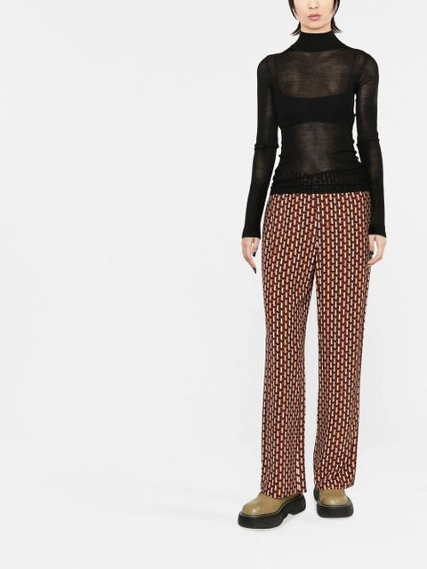 Nanushka semi-sheer merino knit top - Black