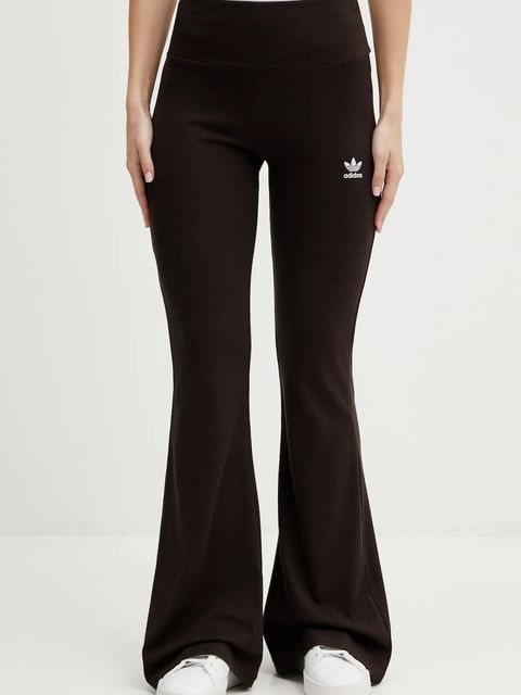 adidas Originals legginsy Essentials damskie kolor brązowy gładkie KD3849 - zdjęcie produktu nr 1