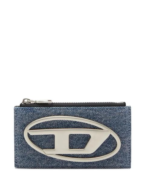 Diesel logo zip card holder - Blue - zdjęcie produktu nr 1