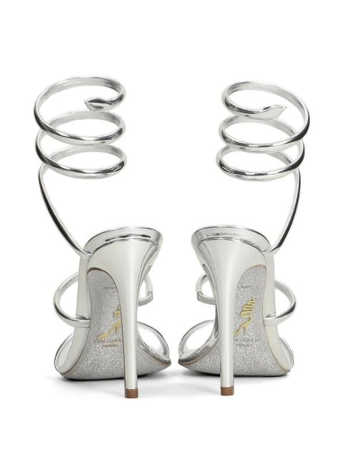 René Caovilla Cleo metallic sandals - Silver