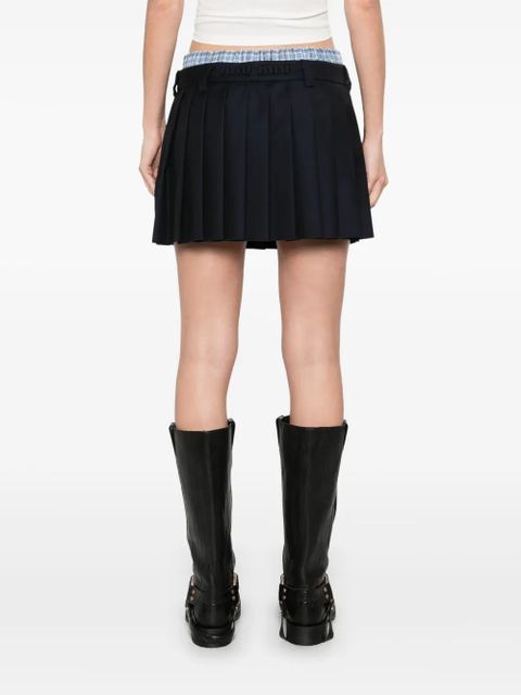Miu Miu pleated mini skirt - Blue