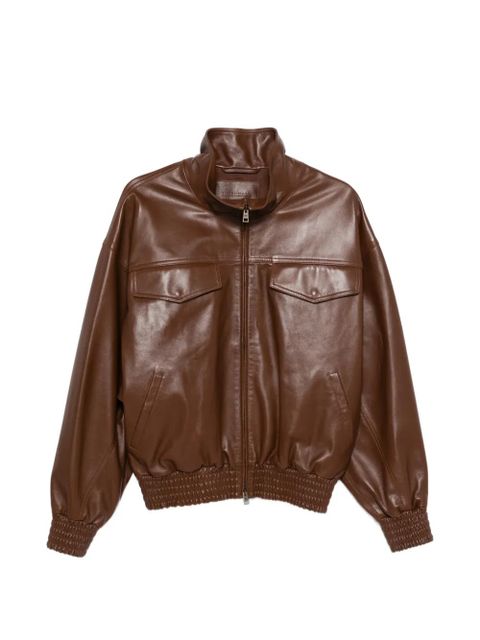Balenciaga high-neck zip-up jacket - Brown - zdjęcie produktu nr 1
