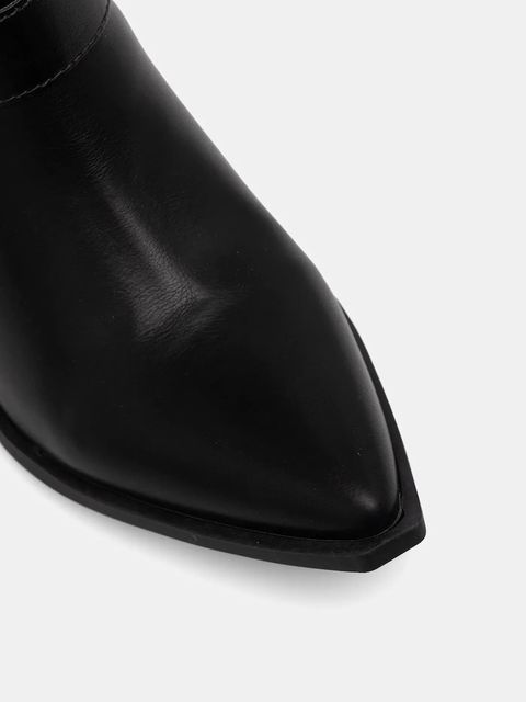 Answear.LAB kozaki kolor czarny na słupku lekko ocieplone - zdjęcie produktu nr 2