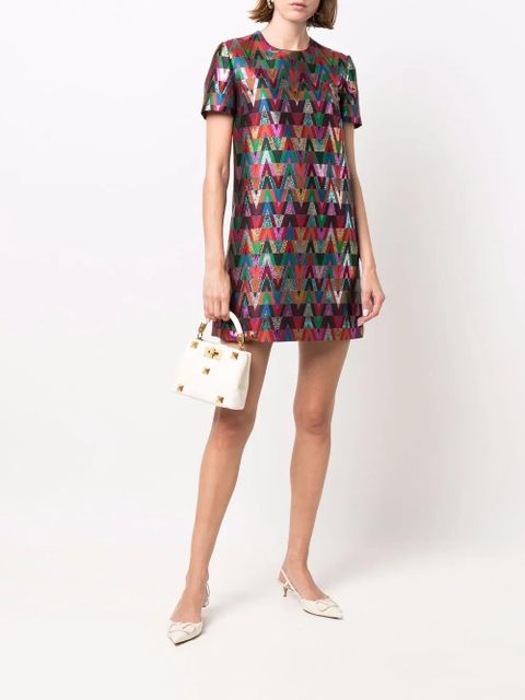 Valentino Garavani logo-print short dress - Red - zdjęcie produktu nr 2