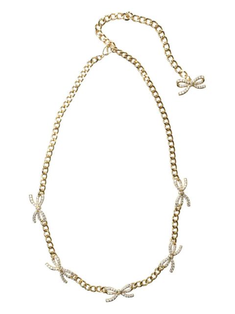 Self-Portrait Crystal Bows necklace - Brown - zdjęcie produktu nr 1