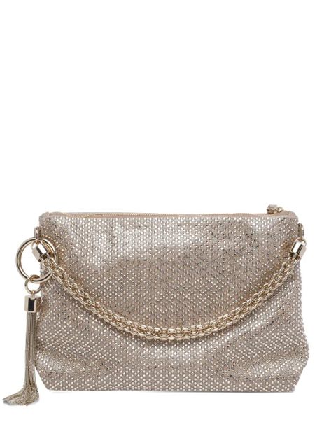 Jimmy Choo Callie chain crystal-embellishment clutch - Gold