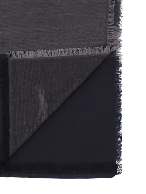 Longchamp Le Foulonné fringed scarf - Grey - zdjęcie produktu nr 2