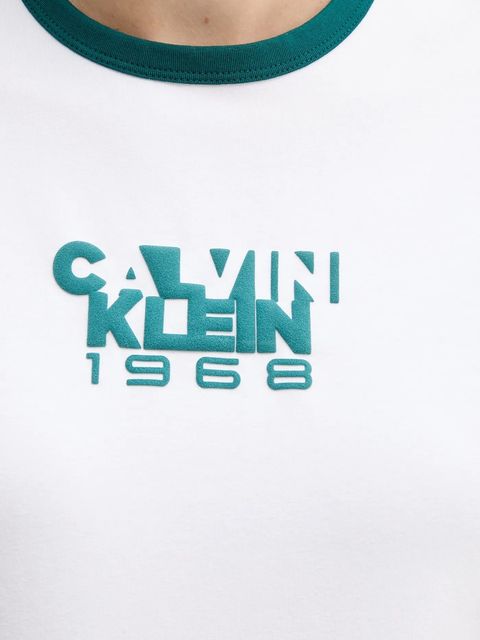Calvin Klein Jeans t-shirt damski kolor biały LV047D208G