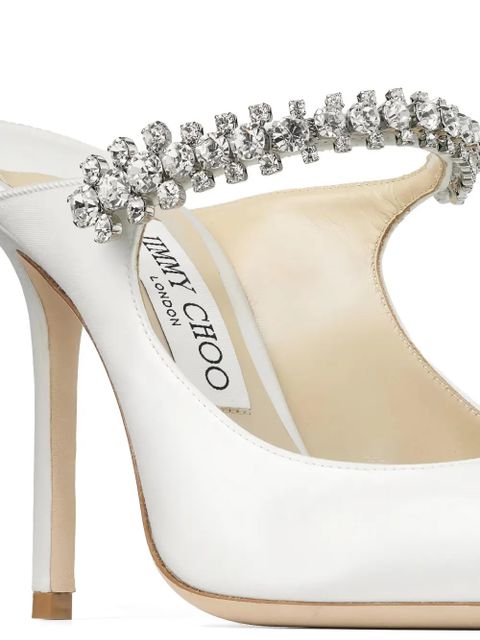Jimmy Choo Bing crystal-embellished heeled pumps - White