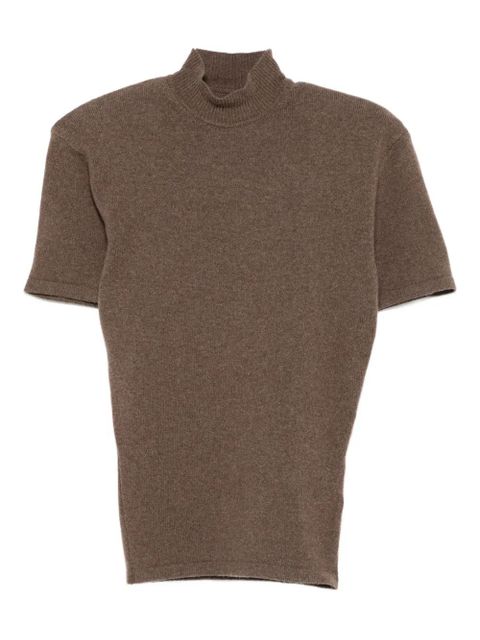 Jacquemus high-neck short-sleeve top - Brown - zdjęcie produktu nr 1