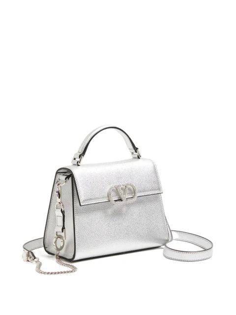 Valentino Garavani mini Vsling leather tote bag - Silver - zdjęcie produktu nr 2