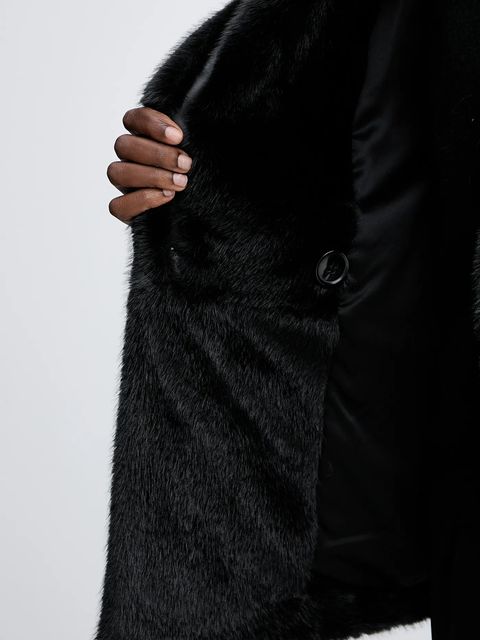 Twinset płaszcz kolor czarny 252TT2154