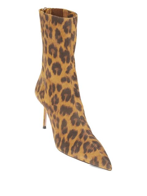 Aquazzura Montmartre leopard-print point-toe ankle boots - Brown - zdjęcie produktu nr 2