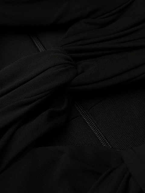 Saint Laurent cut-out detailed crepe jersey dress - Black