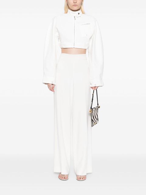 Jacquemus zip-up cropped jacket - Neutrals