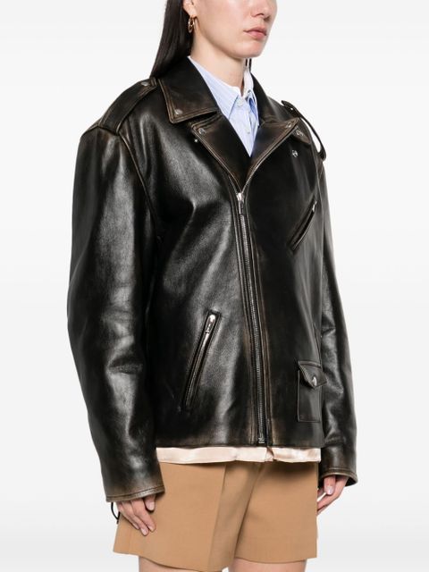 Miu Miu leather jacket - Black