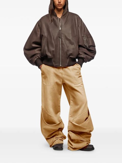 The Attico Anja zip-up bomber jacket - Brown - zdjęcie produktu nr 2