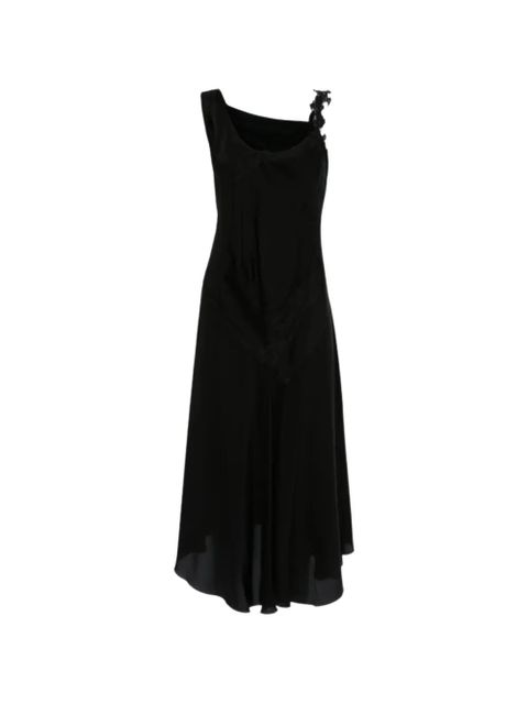 Victoria Beckham lace-trim draped dress - Black - zdjęcie produktu nr 1