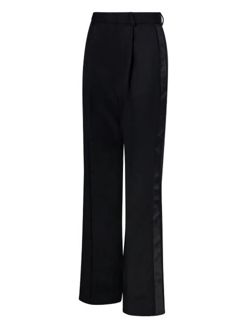 Victoria Beckham Pleated Straight Trousers - Black