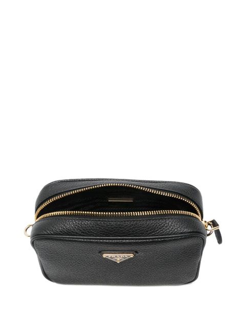 Prada triangle-logo cross body bag - Black