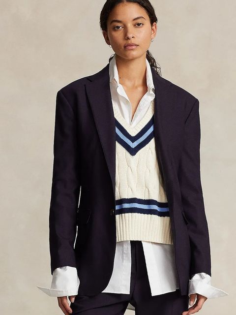 Polo Ralph Lauren marynarka wełniana RLXD SB kolor granatowy jednorzędowa gładka 211891060 - zdjęcie produktu nr 1